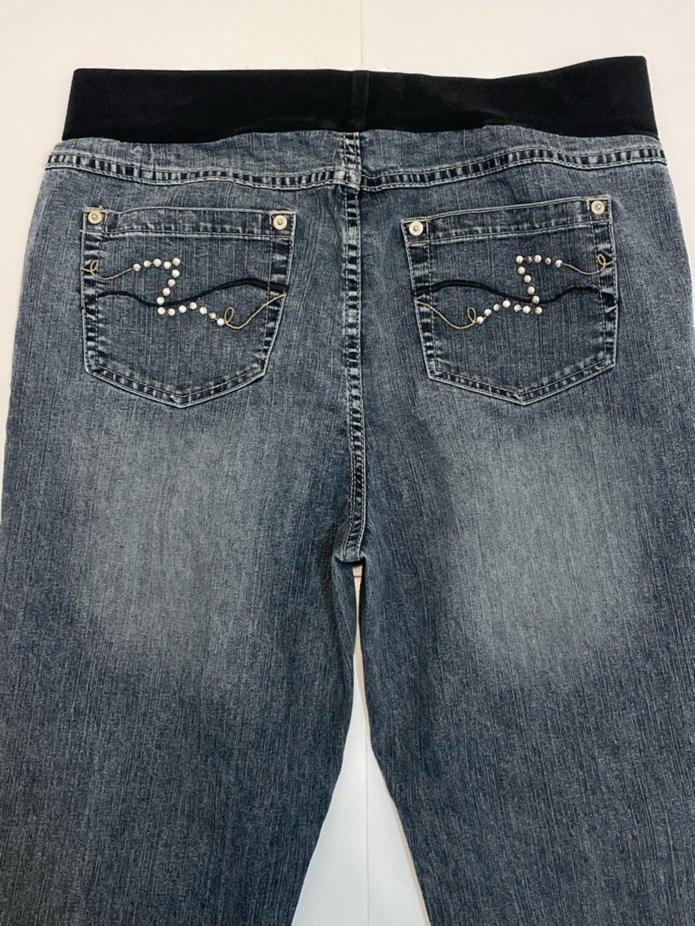 Oh Baby By Motherhood Comfort Waist Blue Denim Maternity Boot Cut Jeans Size M - Picture 12 of 12